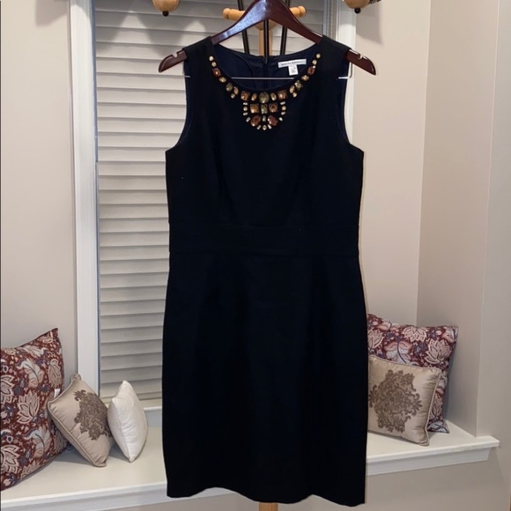 Jeweled neck black Banana Republic dress-sz10